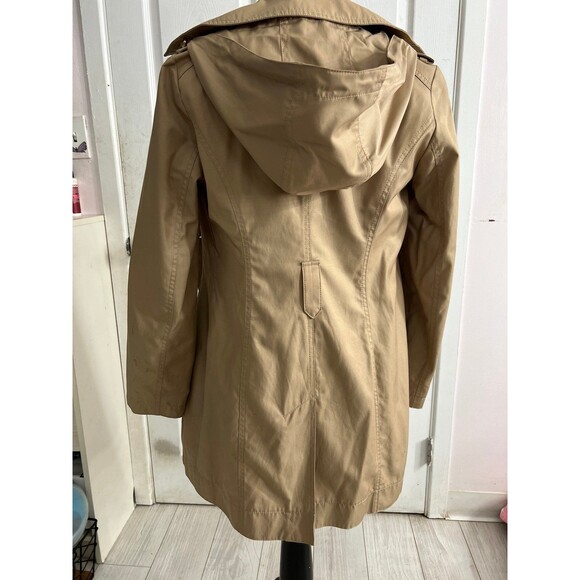 Michael Kors double breasted cotton trench coat with hood & gold buttons SizePXS - Picture 8 of 11